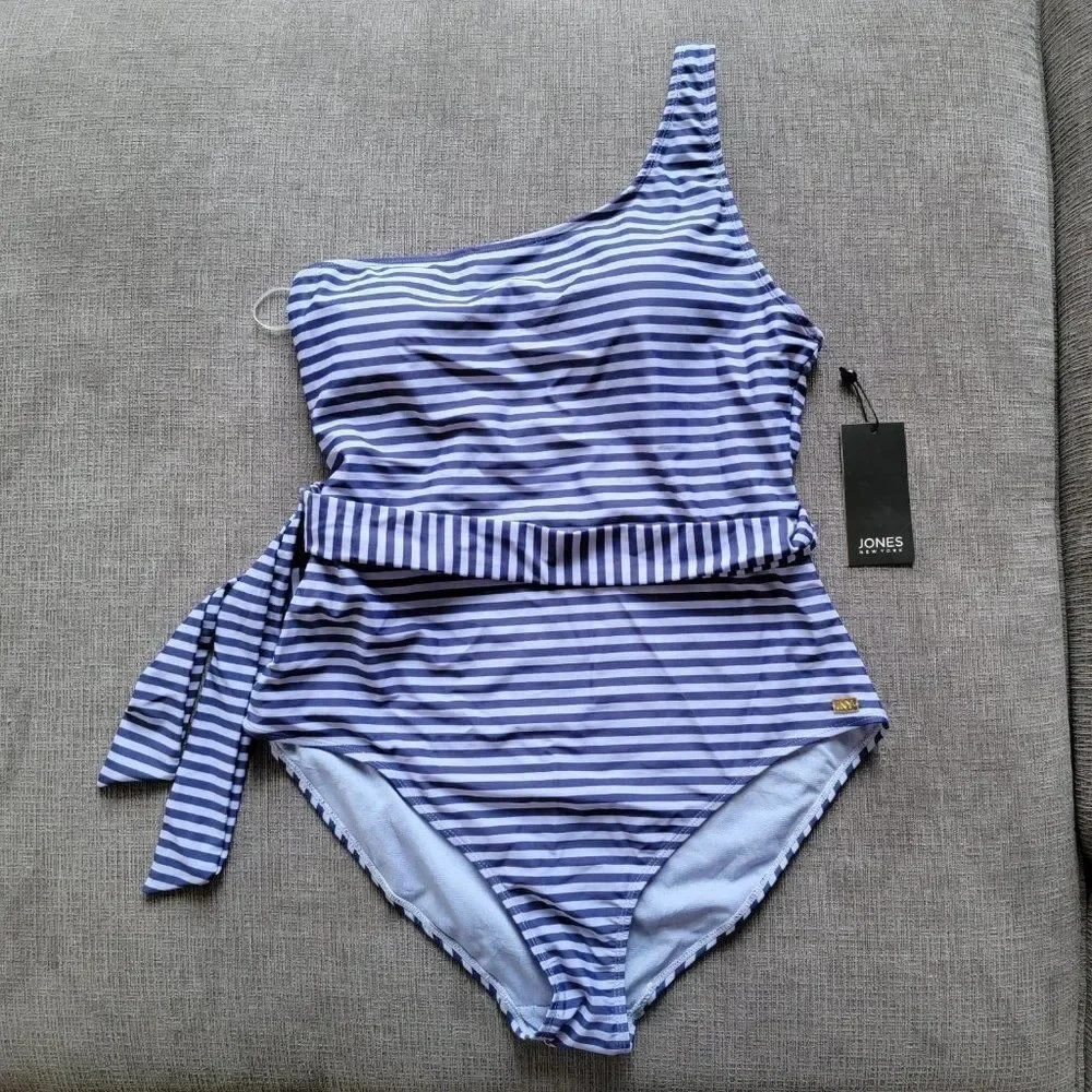 JONES NEW YORK Women ​One-Shoulder One-Piece Swimsuit Size XL
